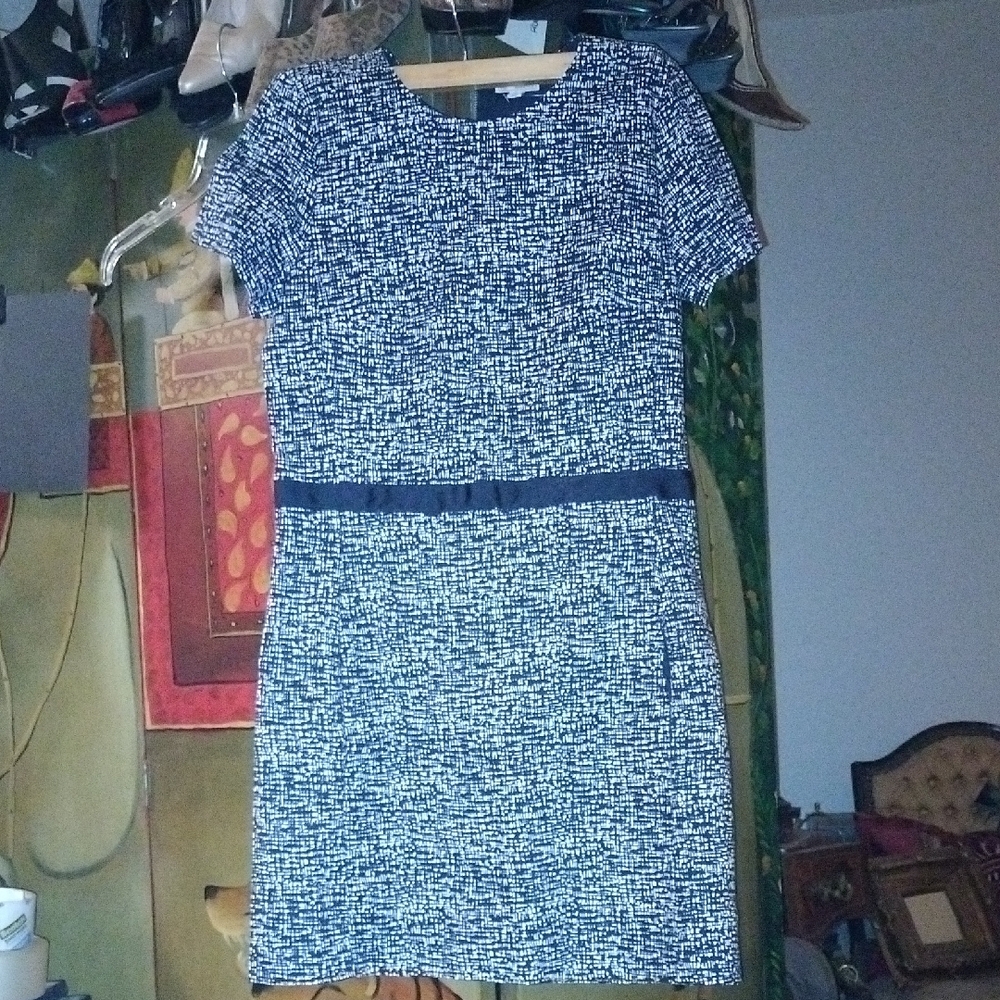 GAP Black and White Textured Mini Dress